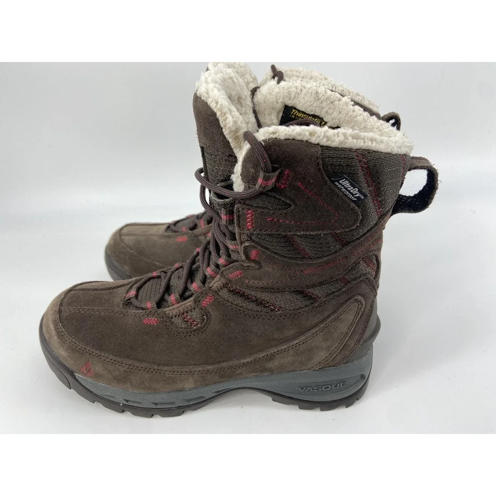 Vasque Boots Womens 7.5 Brown Pow Pow UltraDry Winter‎ Snow Hiking Outdoor 7803
